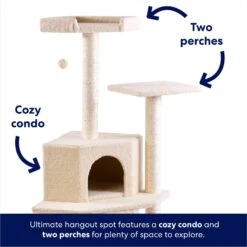 Frisco 52-in Faux Fur Cat Tree & Condo -Meowverse Store 92261 PT3. AC SS1800 V1667227606