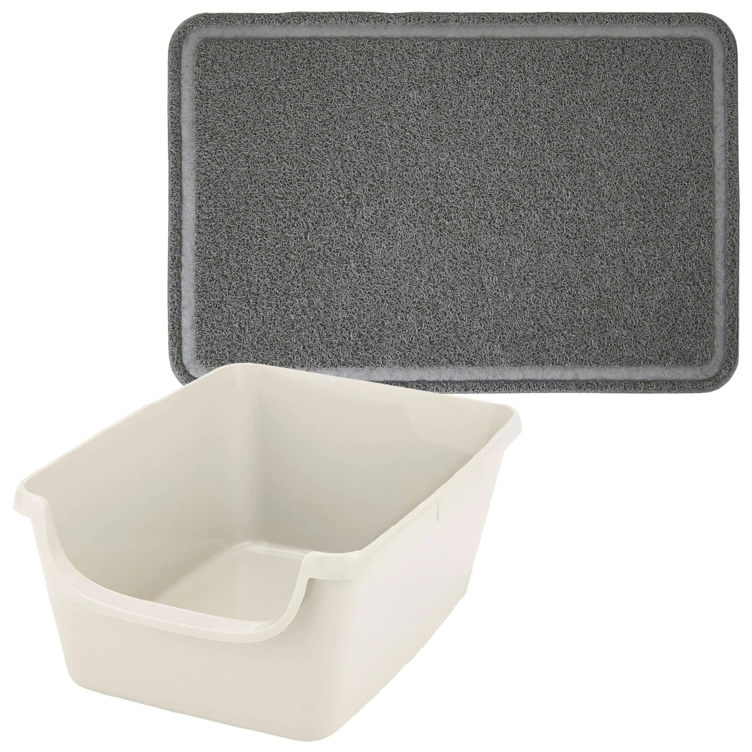Frisco High Sided Cat Litter Box, Extra Large & Frisco Rectangular Cat Litter Mat 1 Frisco High Sided Cat Litter Box, Extra Large & Frisco Rectangular Cat Litter Mat