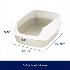 Frisco Open Top Cat Litter Box With Rim, Large & Frisco Plastic Litter Scooper With Caddy -Meowverse Store 947526 PT2. AC SS1800 V1693600215
