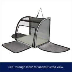 Frisco Travel Safety Dog & Cat Carrier & Pet Fit For Life Collapsible Portable Litter Box With Collapsible Bowl -Meowverse Store 947670 PT2. AC SS1800 V1693925085