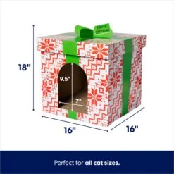 Frisco Holiday Gift Box Cardboard Cat House & Frisco Holiday Santa's Workshop Cardboard Cat House 11 Frisco Holiday Gift Box Cardboard Cat House & Frisco Holiday Santa's Workshop Cardboard Cat House -Meowverse Store 986158 PT2. AC SS1800 V1698258056