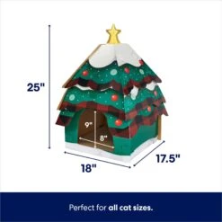 Frisco Holiday Christmas Tree Cardboard Cat House & Frisco Holiday Santa's Workshop Cardboard Cat House 11 Frisco Holiday Christmas Tree Cardboard Cat House & Frisco Holiday Santa's Workshop Cardboard Cat House -Meowverse Store 986190 PT2. AC SS1800 V1698257848