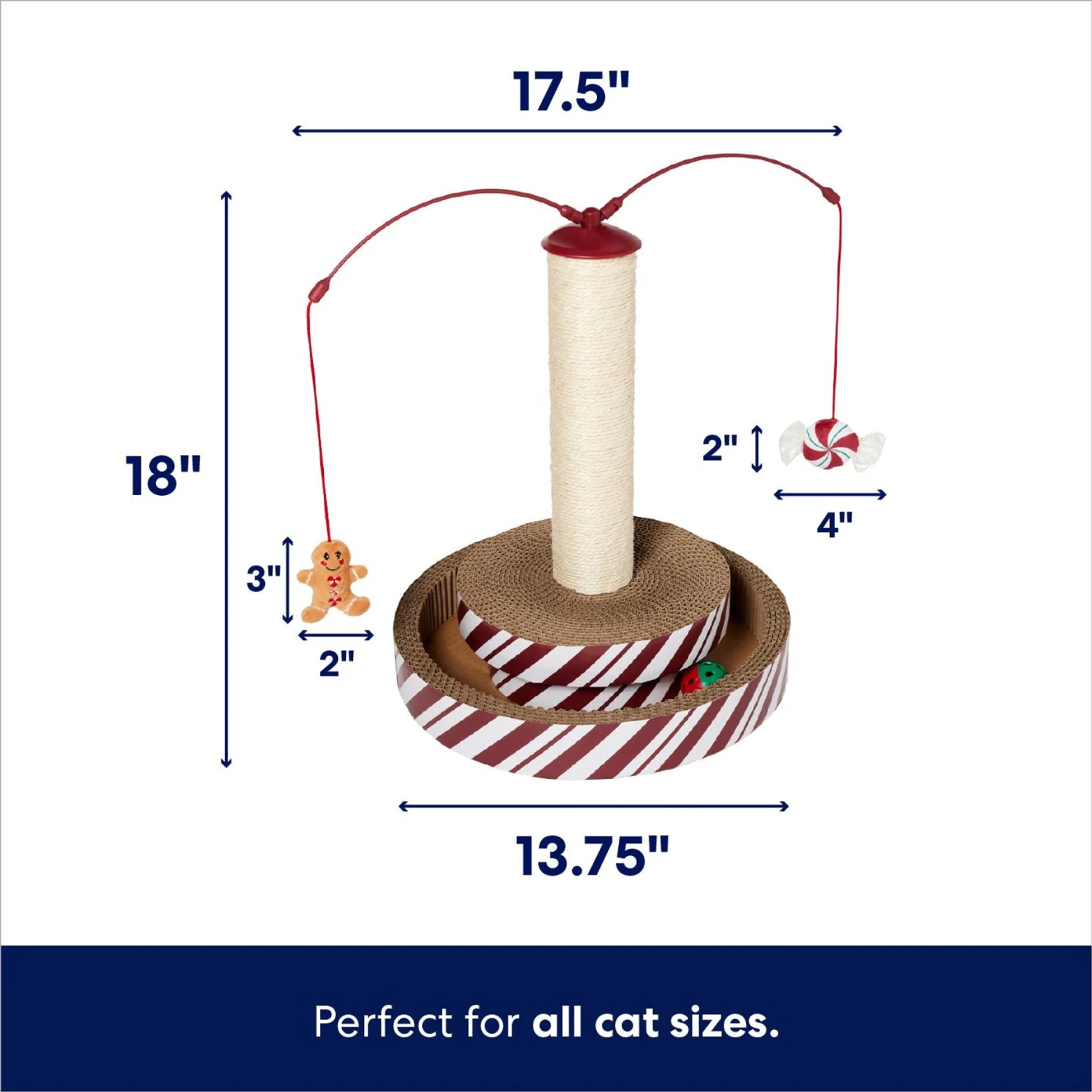 Frisco Holiday Santa Hat & Mistletoe Cat Tracks Cat Toy & Frisco Holiday Gingerbread Interactive Cat Scratcher Cat Toy With Catnip 7 Frisco Holiday Santa Hat & Mistletoe Cat Tracks Cat Toy & Frisco Holiday Gingerbread Interactive Cat Scratcher Cat Toy With Catnip - Image 7