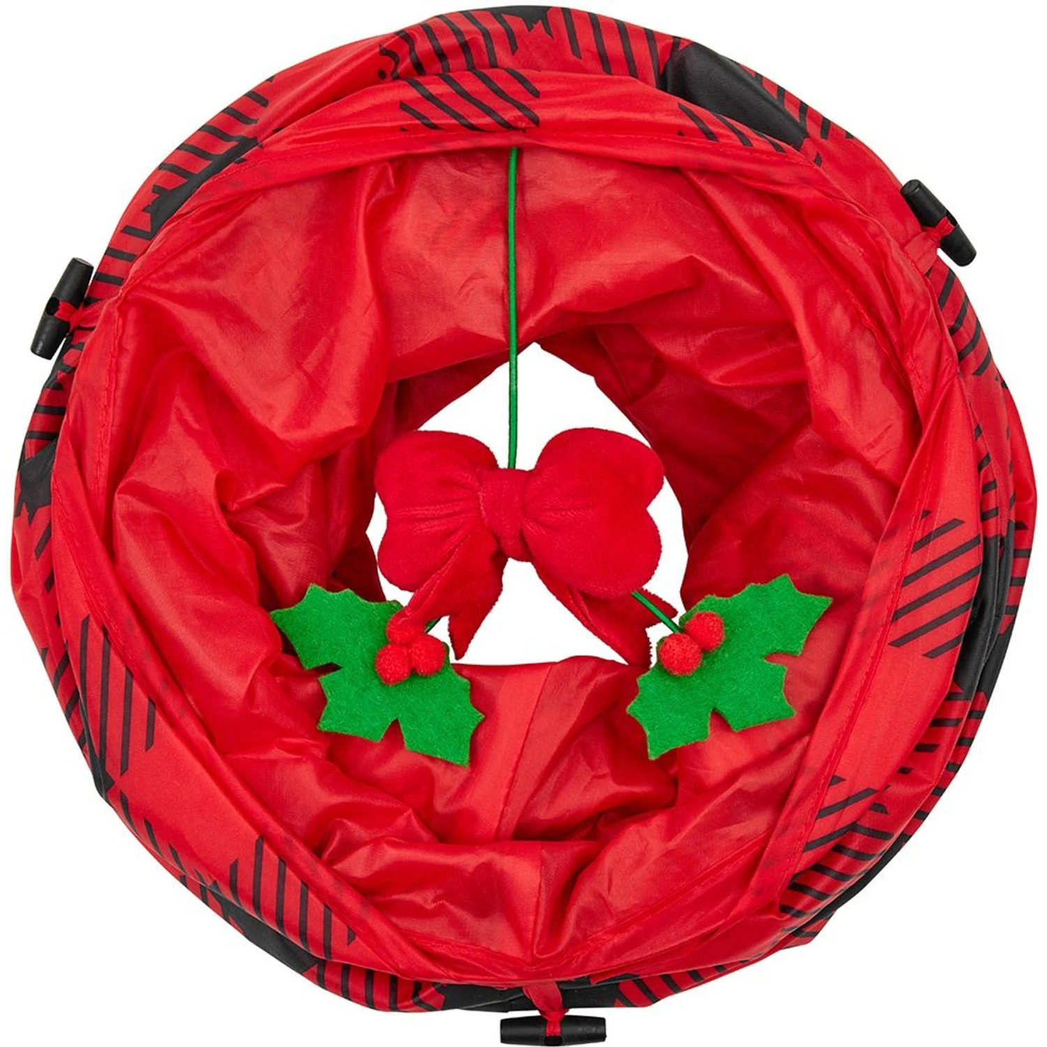 Frisco Holiday Buffalo Plaid Foldable Play Tunnel Cat Toy With Catnip & Frisco Holiday Festive Red Variety Pack Gift Box Cat Toy With Catnip, 14 Count 3 Frisco Holiday Buffalo Plaid Foldable Play Tunnel Cat Toy With Catnip & Frisco Holiday Festive Red Variety Pack Gift Box Cat Toy With Catnip, 14 Count - Image 3